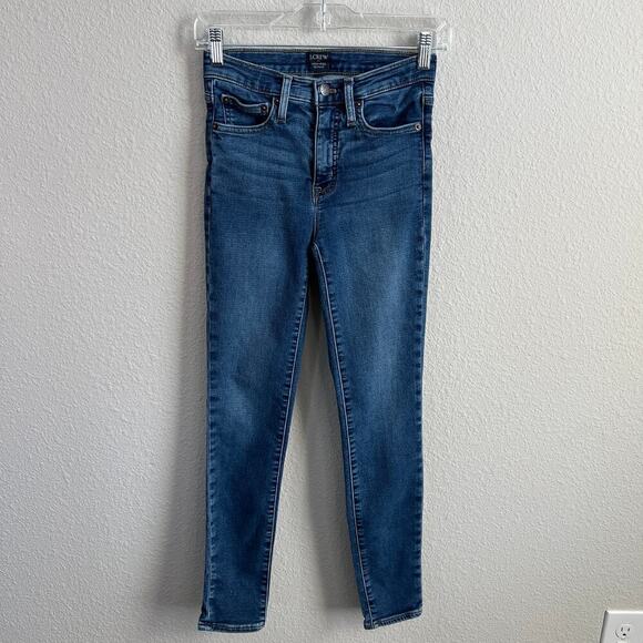 J. Crew Factory Skinny Jeans Women's 25 High Rise Medium Wash Stretch Denim - Picture 1 of 7